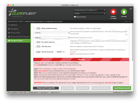Cleanflight Configurator截图
