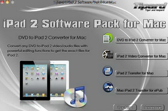 Tipard iPad 2 Software Pack for Mac截图