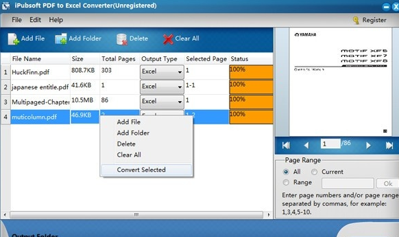 iPubsoft PDF to Excel Converter For Mac截图
