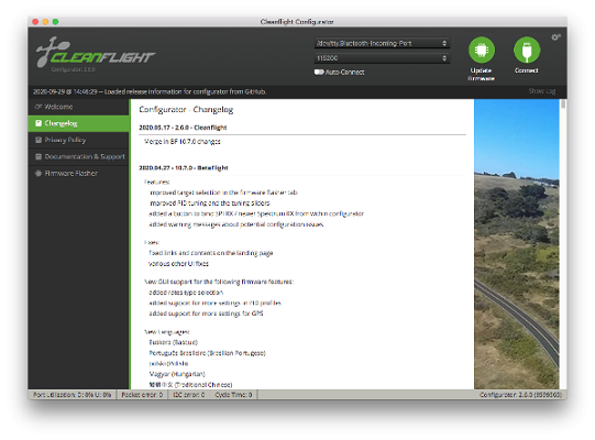 Cleanflight Configurator截图