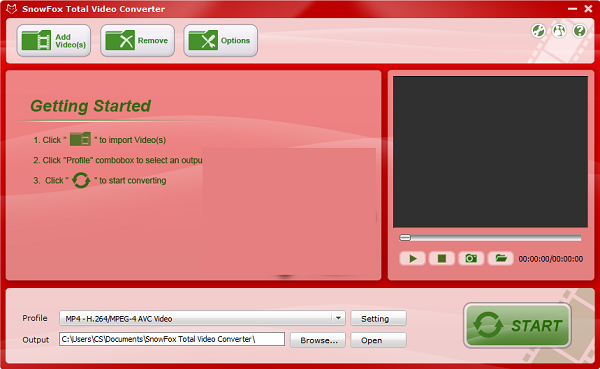 SnowFox Total Video Converter For Mac截图