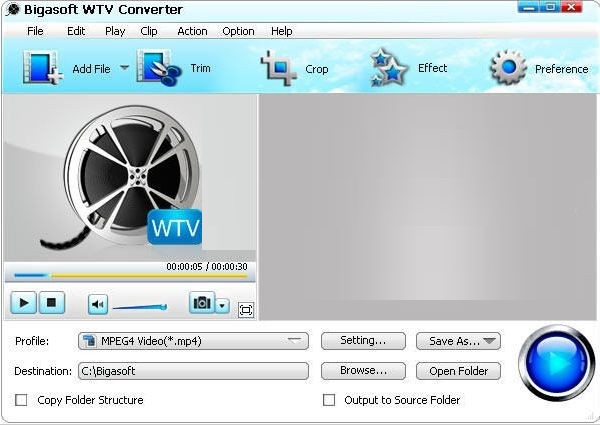 Bigasoft WTV Converter For Mac截图