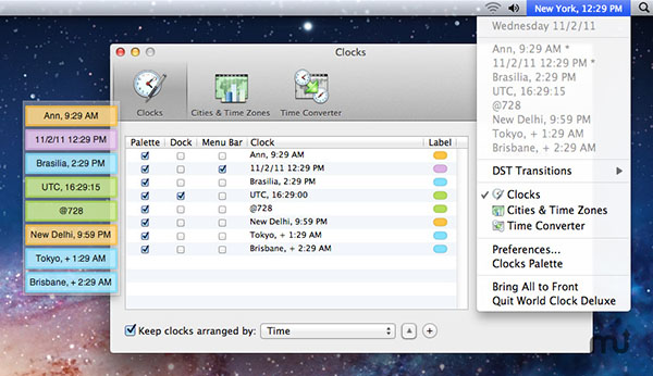 World Clock Deluxe For Mac截图