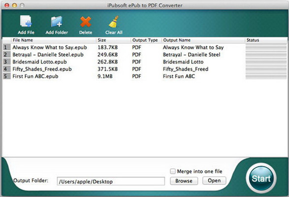 iPubsoft ePub to PDF Converter截图