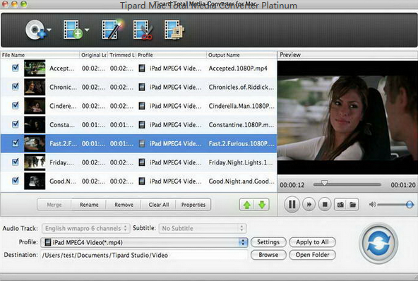 Tipard Mac Total Media Converter Platinum截图