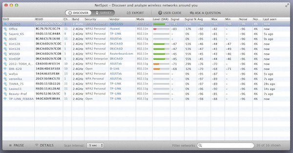 NetSpot for mac截图