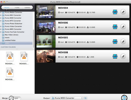 iFunia MOD Converter for Mac截图