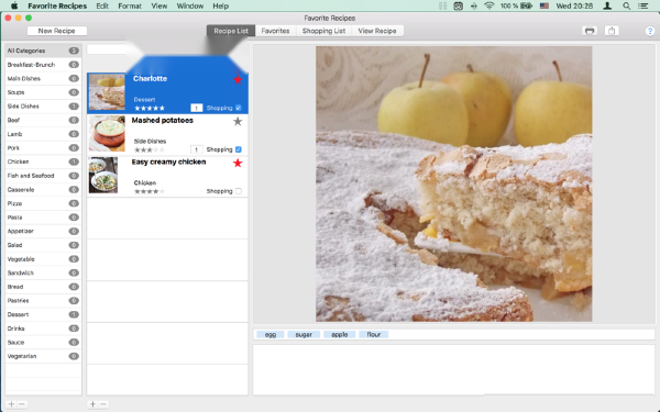 Favorite Recipes for Mac截图