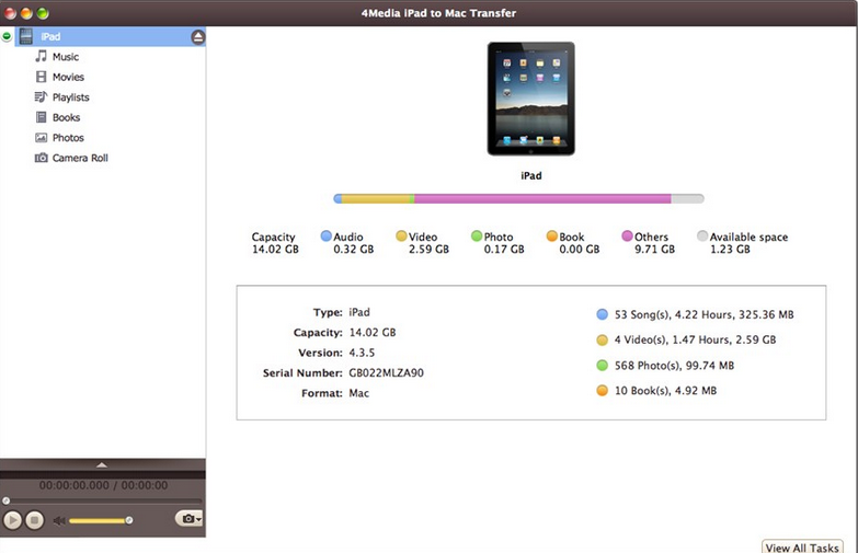4Media iPad to Mac Transfer截图