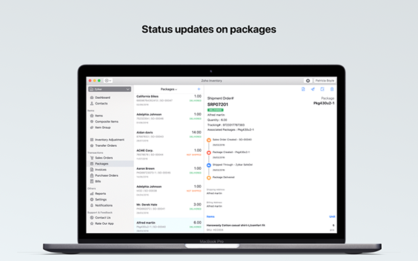 Zoho Inventory截图