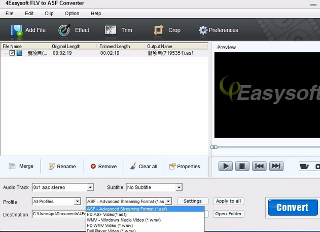 4Easysoft Mac FLV to ASF Converter截图