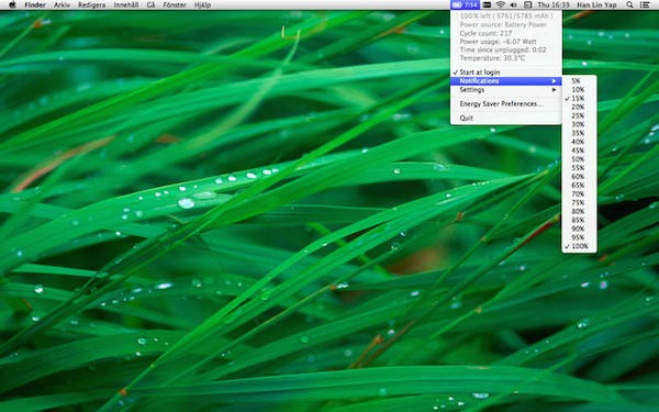 Battery Time Remaining For Mac截图