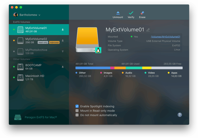 Paragon ExtFS For Mac截图
