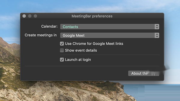 MeetingBar截图
