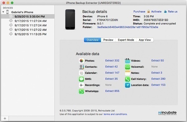 iPhone Backup Extractor截图