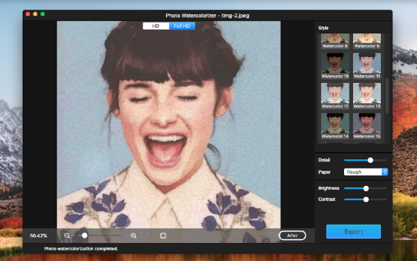 照片水彩画截图