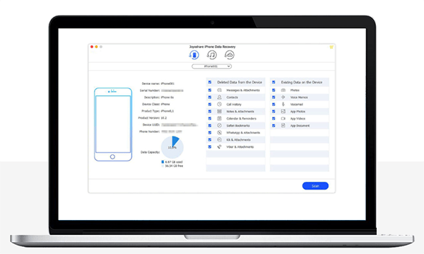 Joyoshare iPhone Data Recovery截图