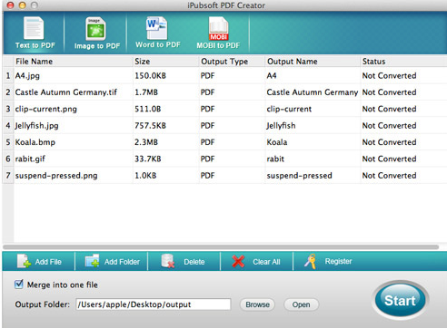 iPubsoft PDF Creator for Mac截图