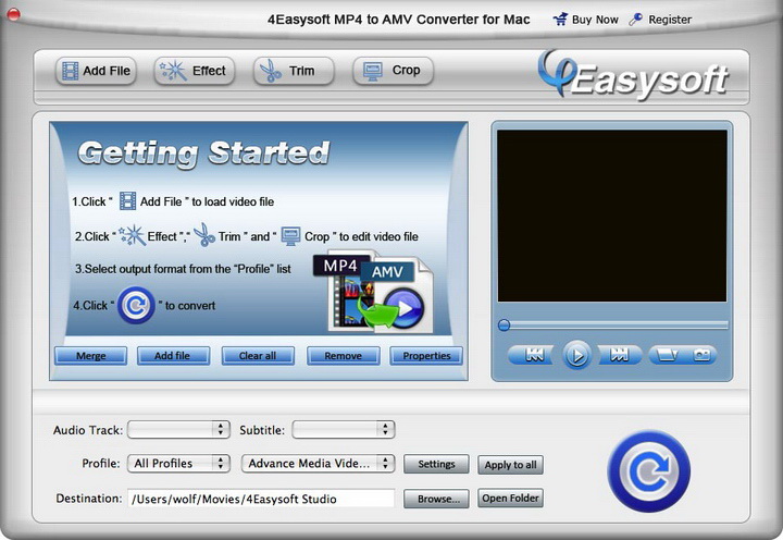 4Easysoft MP4 to AMV Converter for Mac截图