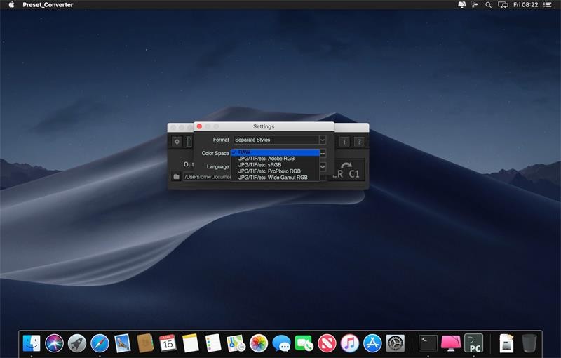 Picture Instruments Preset Converter Pro Mac截图