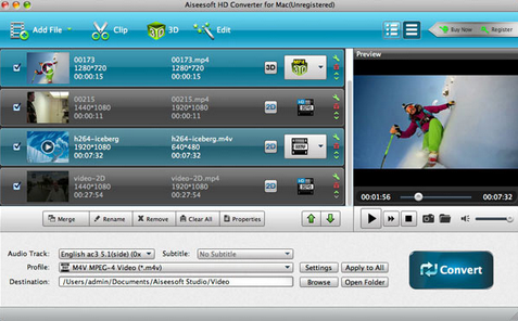 Aiseesoft HD Converter for Mac截图