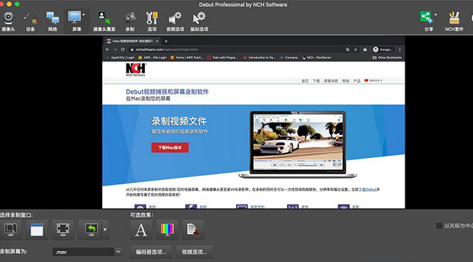 NCH Debut视频捕获和屏幕录制截图