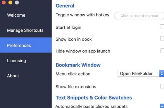 Shortcut Bar for Mac截图