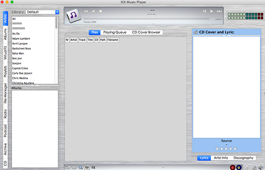 XIX Music Player For Mac截图
