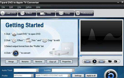 Tipard DVD to Apple TV Converter for Mac截图