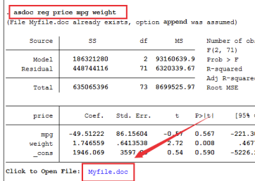 Stata16中文版怎样将回归分析结果直接导出到Word里