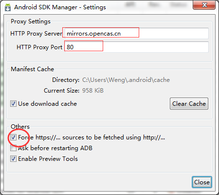 Android SDK无法更新