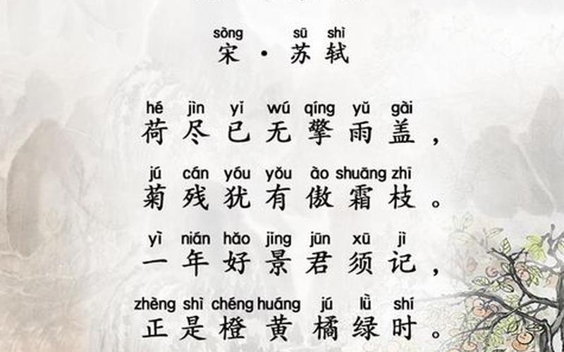 古诗赠刘景文(古诗赠刘景文朗读视频)