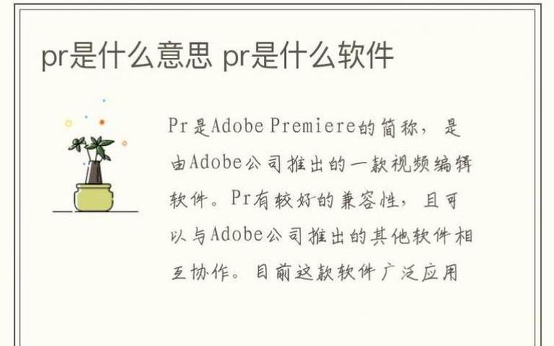 pr是什么意思(pr是什么意思医学)-第1张图片-铖浩科技