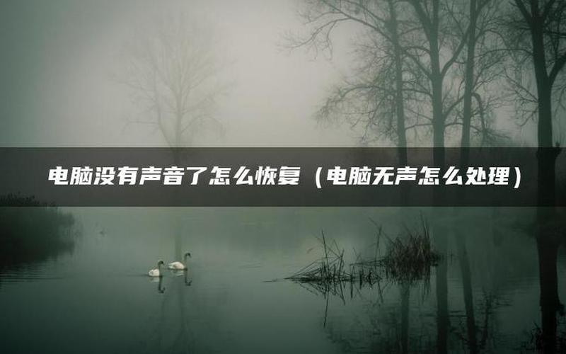 电脑没有声音了怎么恢复(联想电脑没有声音了怎么恢复)-第1张图片-铖浩科技