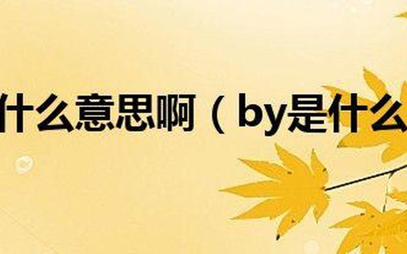 bt是什么(by是什么意思)-第1张图片-铖浩科技